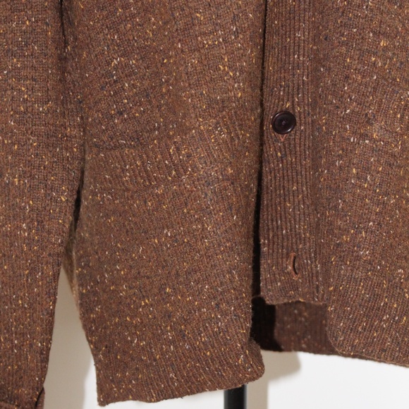 UNTUCKit Emeric Donegal Lambswool Cardigan Sweater Men’s XXL Brown - Picture 7 of 15